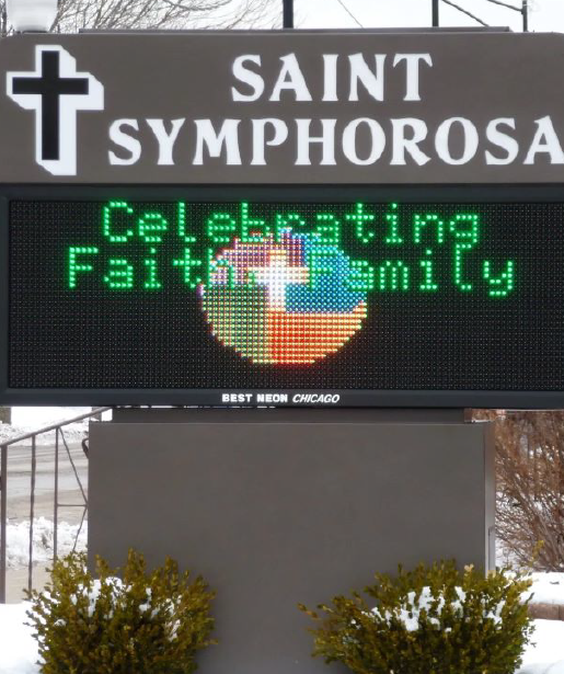 saint symphorosa led sign